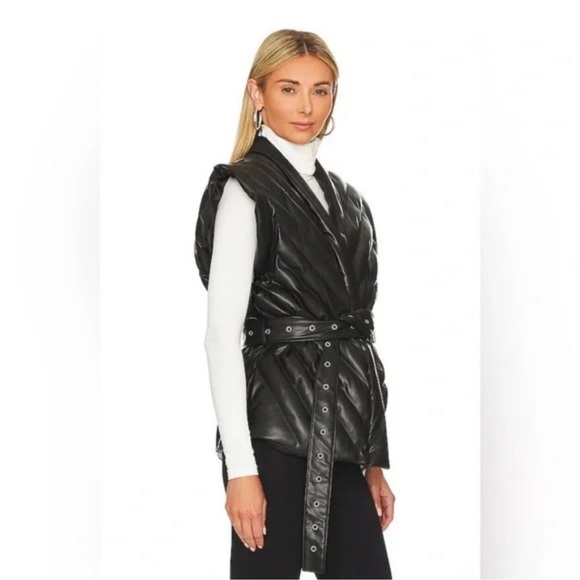 Blank NYC Anthropologie Faux Leather Puffer Vest - Picture 4 of 11